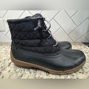 Sperry Syren Quilted Duck Boots, lace-up,
